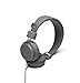 Urbanears Plattan Plus Folding Classic Full Size On-Ear Stereo Headphones with volume control for Apple iPod/iPhone/iPad, Dark Gray