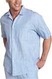 Nautica Sleepwear Men's Solid Linen Short Sleeve Camp Nautica Sleepwear Men's Solid Linen Short Sleeve Camp