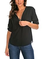 Bleu Marine Blusa Mylene (Negro)