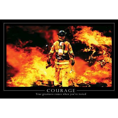 (24x36) Courage Motivational Poster