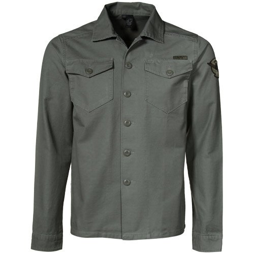 RVCA Freeloader Twill Button-Up Military Fade