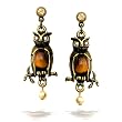 La Contessa Jewelry - Hoot Owl Earrings #8650 NE LCE