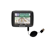 Retractable USB Cable for the Navigon 2120 with Power Hot Sync and Charge capabilities - Gomadic Brand w/ TipExchange Technology