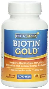 Biotin 5000 mcg, 180 Vegetarian Capsules - The Gold Standard Biotin for Hair Growth, Skin and Nails