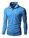 Xpril Men's Coolon fabric long sleeve pocket point Polo T-shirt