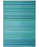 Cancun Outdoor Rug in Turquoise and Moss Green