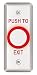SDC 463NU Piezoelectric Stainless Steel Button, Vandal Resistant Aluminum Exit Switch, Narrow