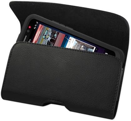 Kuteck® Black Leather Belt Holster Pouch Clip Fits For BlackBerry Z30 Otterbox Defender Commuter Case On. Includes A Black Stylus Pen