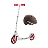 Razor A5 Lux Scooter with Youth Multi-Sport Helmet (Black Matte) Bundle