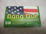 $ 10 prepaid phone card to Vietnam DONG THAT