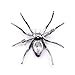 Dazzling Luxurious and Stylish Spider Clip Pin Brooch w/Rhinestone - Purple