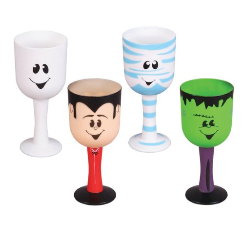 7 Inch Halloween Glass Asst (36 Pack)