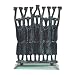 Alef Judaica M5228P 10 Inch Patina Menorah, Hassidic Men Lifting Arms By Ruth Block