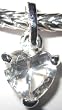 Silver Plated Charm Dangle Fits Pandora Heart Shape with Crystal Stone