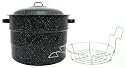 Columbian Home 0707-1 Granite Ware 21-1/2-Quart Steel/Porcelain Water-Bath Canner with Rack