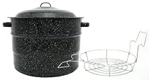 Columbian Home 0707-1 Granite Ware 21-1/2-Quart Steel/Porcelain Water-Bath Canner with Rack