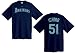 Ichiro Suzuki Seattle Mariners 2-Sided MLB Short Sleeve T Shirt By Majestic (XXL=52)