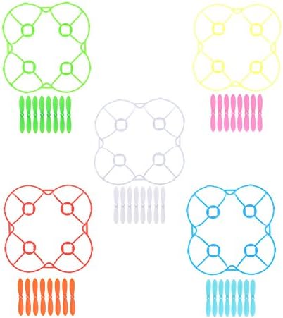 LeGow@ LegoW@ 40pcs 5 Color Main Blade Propellers Props+5PCS Blades Cover For Cheerson CX-10 RC Quadcopter RC Spare Parts