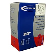 シュワルベ(SCHWALBE) 20&times;1.10/1.50、20&times;11/8(406)用チューブ 仏式バルブ 6SV