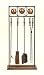 33.5" High Oxidize Finish Metal FIREPLACE TOOLS SET