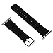 JETech Replacement Band for Apple Watch 42mm Series 1 2 3 with Leather Strap and Metal Clasp (Black)