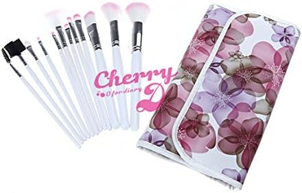 GroovyApple® GroovyApple® 2015 HOT Professional Eye Lip Powder Face Makeup Brush Set Foundation Blending Blush Cosmetics Brushes Kit with with Flower (Pink Flower) Pattern bag(12 Pcs)