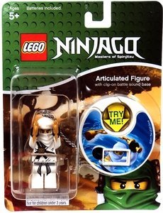 LEGO Ninjago Keychain with Clip-On Battle Sound Base #1749 Zane