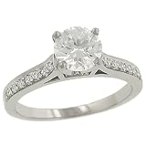 14 Stone Round Diamond Engagement Ring 0.16ct (cz ctr)
