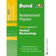 Bond Third Papers in Verbal Reasoning: 9-10 Years (Bond Assessment Papers)