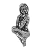 Green Girl Studios Lead-Free Pewter Nude Lady Focal Bead 30mm (1)
