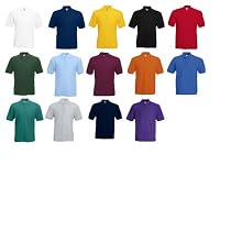 Pique Polo 65/35 T-Shirt von Fruit of the Loom S M L XL XXL XXXL verschiedene Farben