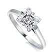 Sterling Silver Ring Princess Cubic Zirconia Solitaire Ring 1.59 ct - Ideal Gift For Mother, For Her, Birthday, Anniversary, Bridal, Wedding, Engagement