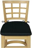 Contoured Chair Cushion 1.5hx17w Black Sunbrella