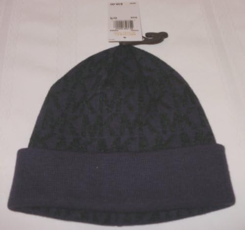 Michael Kors Knit Hat Purple /with Black MK Logo