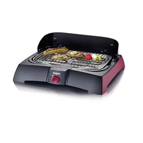 Severin - 2785.760 - Barbecue - 2300 W - Grille Chrom�e - 37 x 23 cm - Noir / Rouge