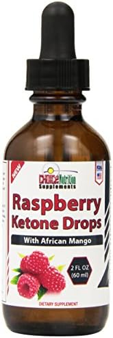 Choice Nutrition Supplements 100% Pure Raspberry Ketone Drops with African Mango Natural Weight Loss and Appetite Liquid Diet Suppressant, 2 Fl.oz