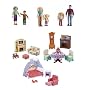 Fisher Price Loving Family Gift Set: 6 Dolls & Kids Bedroom, Dining Room, Family Room