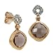 Bella Donna - 656208 - Boucles d'oreille Femme - Or jaune 585/1000 (14 cts) 3.5 Gr - quartz fum�