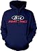 Ford Racing Mens Sweatshirt, Ford Motor Company Racing Logo Pullover Hoodie, X-Large, Navy