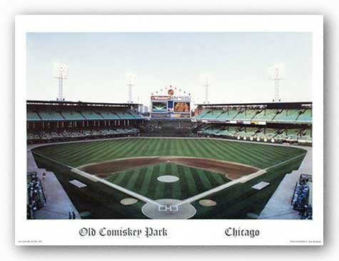 (18x24) Ira Rosen Chicago White Sox Old Comiskey Park Sports Poster Print