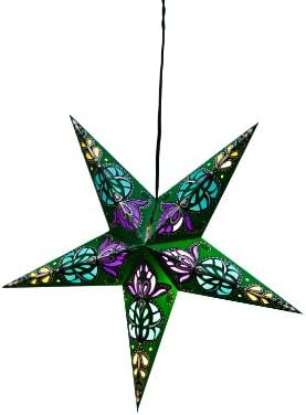 Om Gallery Paper Star Lantern, Green Goodness