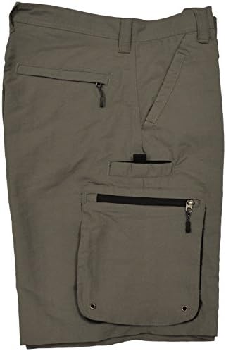 Bluewater Beach Men's Quickdry 7 Pocket Cargo Short (44, Cinder)