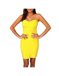 Strapless Stretchy  Illusion Nylon/Rayon/Spandex Cocktail Bandage Dress/Bodycon Dress/Club Dress/Wedding Dress  With a Bow(s)