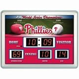 Philadelphia Phillies Clock - 14''x19'' Scoreboard