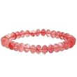 8mm Rondell Stretch Bracelet - Cherry Quartz