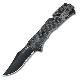 SOG Trident Black Folder - Serrated Edge