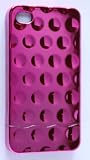 Koolshop Bubble Chrome iPhone 4 4g 4th generation Back Case Cover - Pink