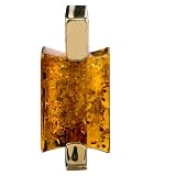 14k Gold and Baltic Honey Amber Designer Slider