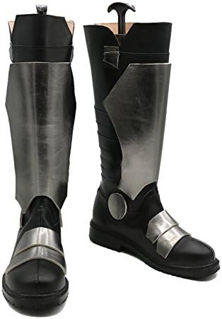 OW Knee-high Boots Soldier 76 Black PU Boots Halloween and Cosplay Shoes Male43