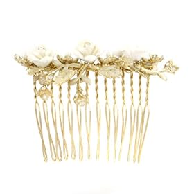 Gail's Bridal Hair Jewelry - Floral Hair Comb